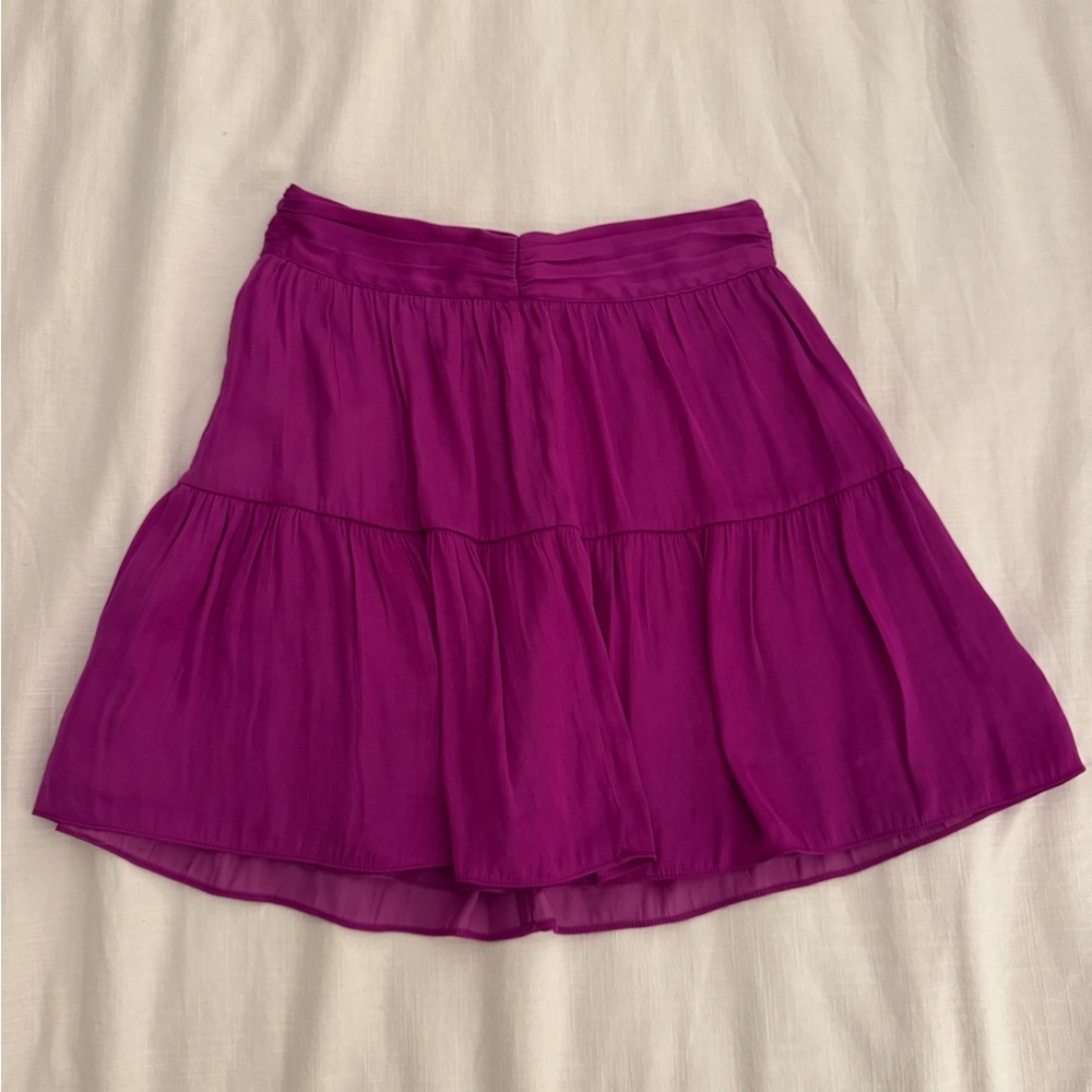 Purple tiered mini skirt